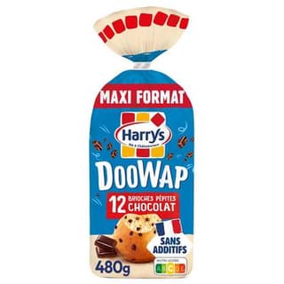 Harrys DooWhap Brioches sans additifs aux pépites de chocolat, 12 pièces - 480g