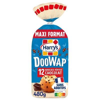 Harrys DooWhap Brioches sans additifs aux pépites de chocolat, 12 pièces - 480g