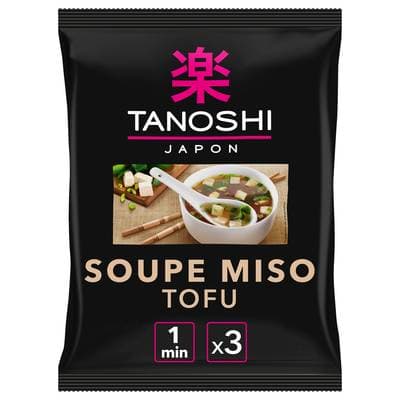 Tanoshi - Japon Soupe Miso au tofu - Instantanée, 60,9g