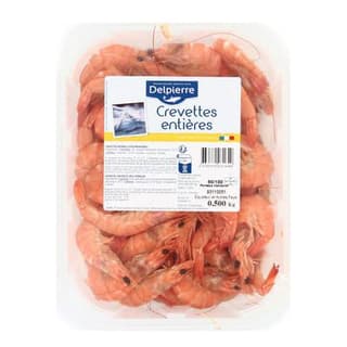Delpierre Crevettes entières, 500g