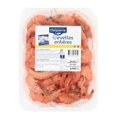 Delpierre Crevettes entières, 500g