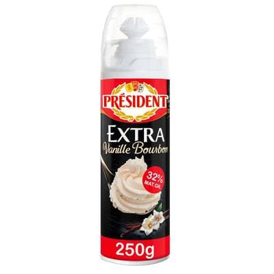 Président Extra - Crème fouettée à la vanille bourbon, 250ml