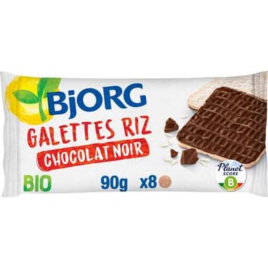Bjorg Galettes Riz Chocolat Noir Bio, 90g
