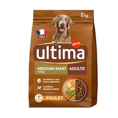 Affinity - Ultima Croquettes Poulet pour Chien Moyen et Maxi, 2kg
