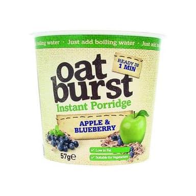 Oat Burst Porridge instantané à base de flocons d'avoine, pommes et myrtilles séchées, 57g
