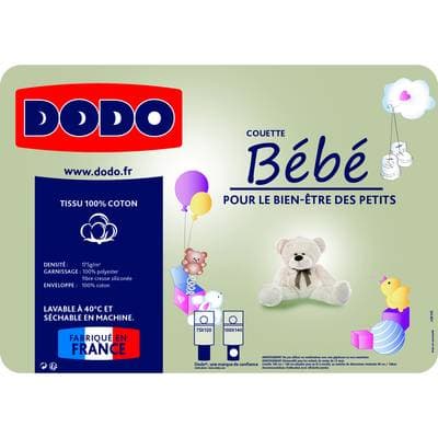 Dodo Couette Spéciale Bébé, 100 x 140 cm