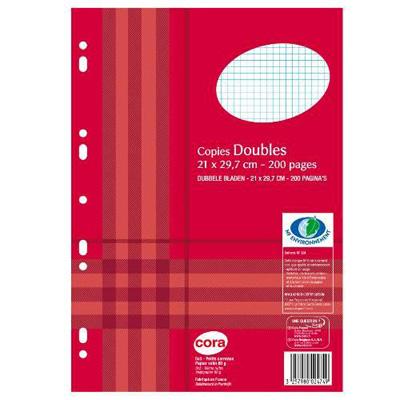 3257980024749 - Cora - Copies doubles A4 21x29,7 cm petits carreaux