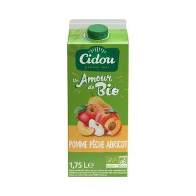 Cidou Nectar pomme pêche abricot bio, 1,75L