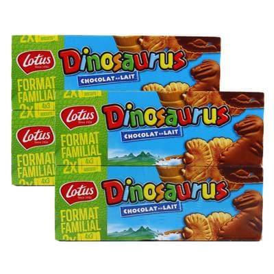 Lotus Dinosaurus Chocolat au Lait, Lot de 2x450g