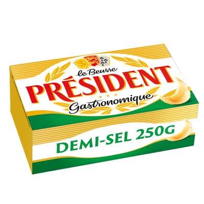 Président Beurre plaquette 1/2 Sel, 250g