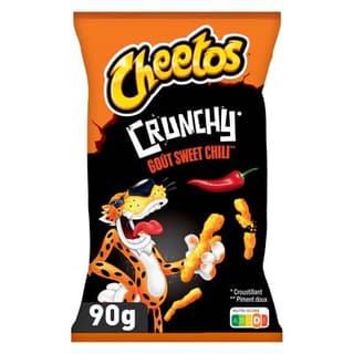 Cheetos Crunchy Biscuits Apéritifs Soufflés Goût Sweet Chili, 90g