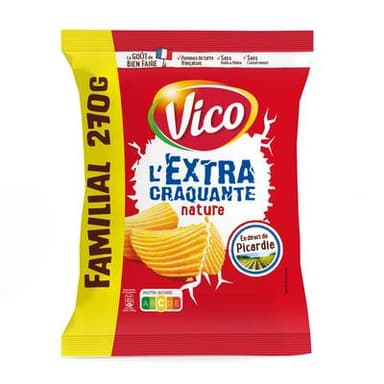 Vico Chips ondulées extra craquantes nature, 270g
