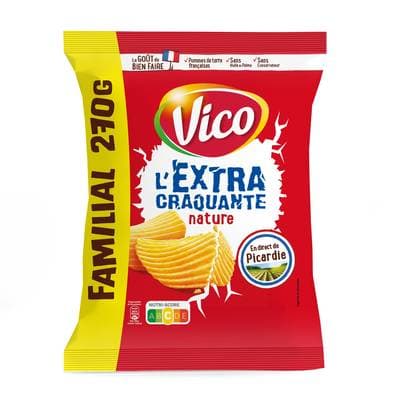 Vico Chips ondulées extra craquantes nature, 270g