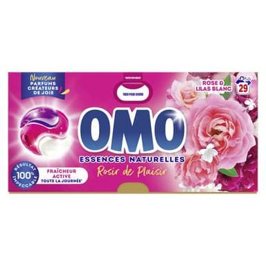Omo Lessive capsule 3 en 1 Rose lilas, 29 capsules