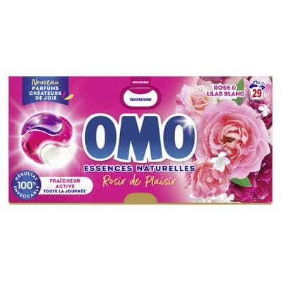 Omo Lessive capsule 3 en 1 Rose lilas, 29 capsules