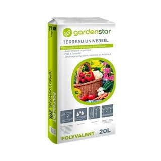 Gardenstar Terreau Universel utilisable en agriculture biologique, 20L