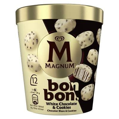 Magnum Bonbons glacés chocolat blanc cookie, 168g