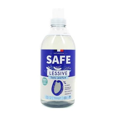 SAFE Lessive Ultra Douceur-Sans Allergènes, Sans Parfum, 1L