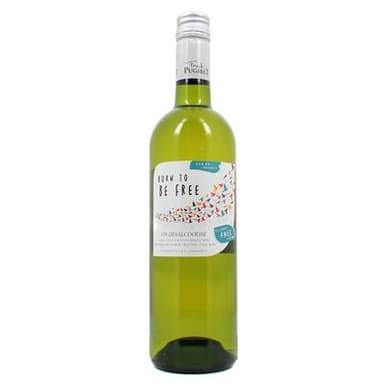 Born to be free Vin Blanc sec sans alcool, 75cl