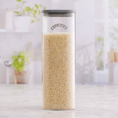 Kilner Boîte de conservation carrée Fresh Storage en verre, 2L