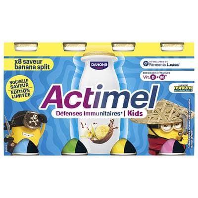 Actimel Yaourt à boire banana split, 8x100g