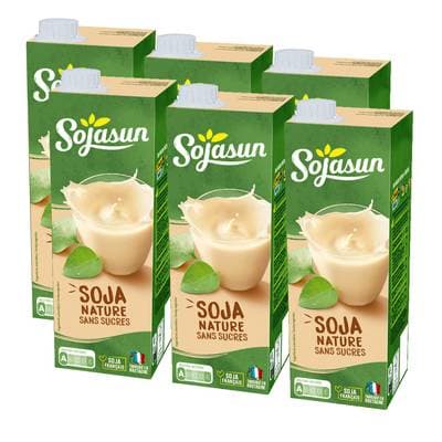 Sojasun Boisson de soja nature, Lot de 6x1l