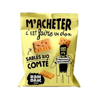 Ramdam social Sablés Comté graines de Sésame Bio, 100g