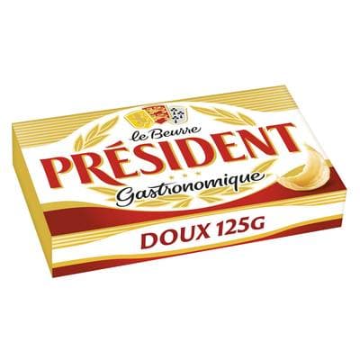 Président Beurre doux gastronomique plaquette, 125g