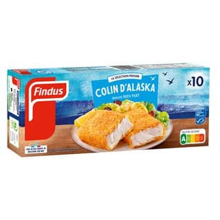 Findus Tranches panées de colin sauvage MSC d'Alaska, 10x51g