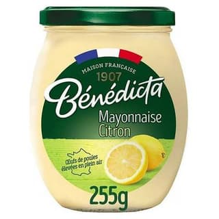 Bénédicta Mayonnaise au citron en bocal, 255g