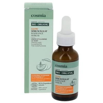 COSMIA Sérum visage bio à l'extrait d'Orange et vitamine C, 30ml
