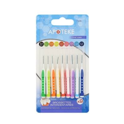 Apoteke Brossette interdentaire 0.6 à 2mm, 9 brossettes