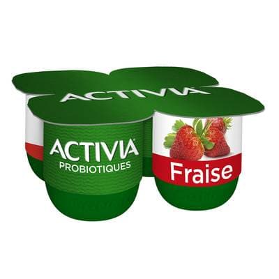 Activia Yaourt aux fruits fraise bifidus, 4x125g