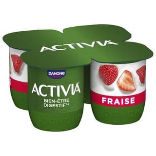 Activia Yaourt aux fruits fraise bifidus, 4x125g