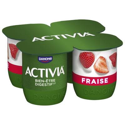 Activia Yaourt aux fruits fraise bifidus, 4x125g