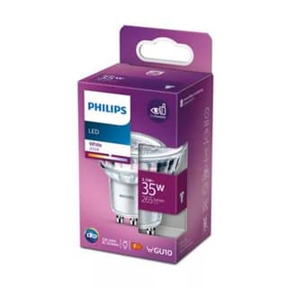 Philips Ampoule GU10 - 3,5W LED Blanc Froid, GU10 35W
