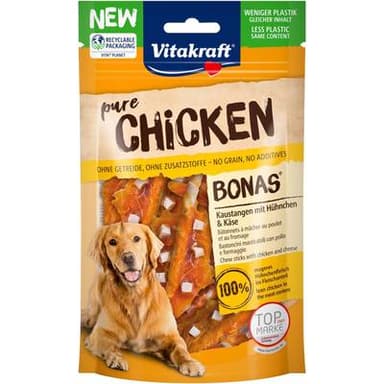 Vitakraft Pure Bonas Filet Poulet Fromage - Friandise récompense pour chien, 80g