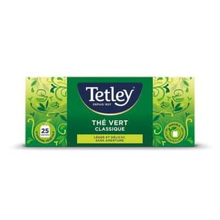 Tetley Thé vert Nature 38g, 25 sachets