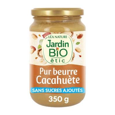 Jardin Bio Etic Pur Beurre de Cacahuètes Sans Sucre Ajouté Bio sans huile de palme Vegan, 350g