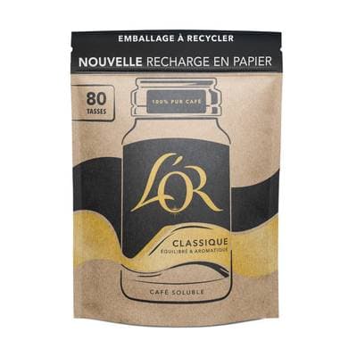 L'or Café soluble en eco recharge, 150g