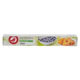 Auchan Film alimentaire fraîcheur réfrigérateur et micro-ondes 30m, 1 rouleau