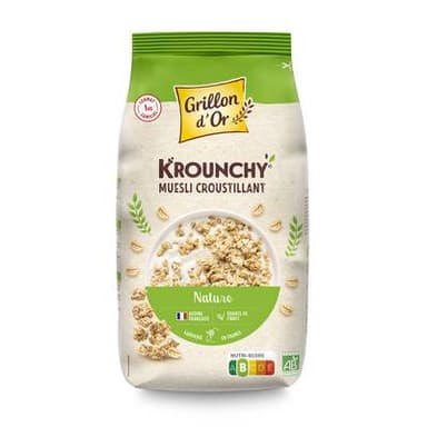 Grillon Or Muesli Krounchy Nature BIO, 1Kg