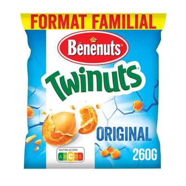 Benenuts  Twinuts Cacahuètes Enrobées Original Format Familial, 260g