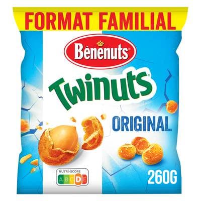 Benenuts  Twinuts Cacahuètes Enrobées Original Format Familial, 260g