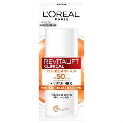 L'Oréal Revitalift Clinical Fluide Anti-UV FPS 50+ Vitamine C, 50ml