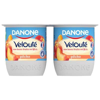 Velouté Fruix Yaourts Brassés Pêche, 4x125g