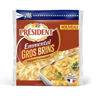 Président Emmental râpé gros brins, 150g