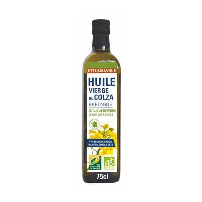 Ethiquable - Commerce Equitable Huile vierge de Colza Bio de Bretagne, 75cl