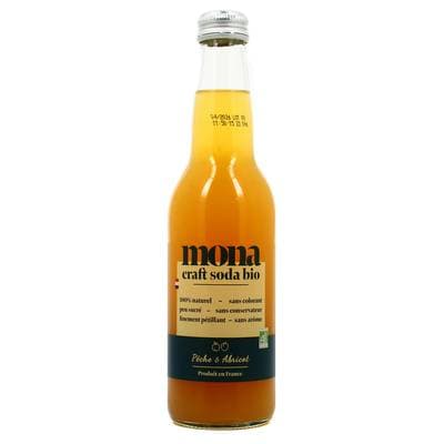 Mona Craft Soda Pêche - Abricot BIO, 33cl