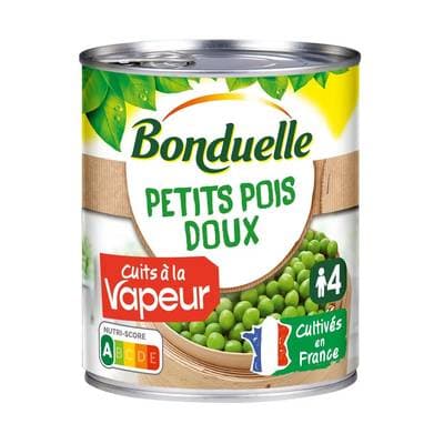 Bonduelle Petits Pois Cuits à la Vapeur, 530g